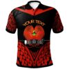 Papua New Guinea Custom Polo Shirt - Unique Bird Feather Texture - BN20