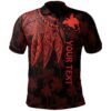 Papua New Guinea Personalised Polo Shirt -  Polynesian Wings (Red)- BN15