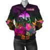 Papua New Guinea Personalised Women's Bomber Jacket - Summer Hibiscus - BN15 Bomber Jacket