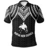 Papua New Guinea Polo Shirt - Polynesian Armor Style Black - BN39