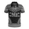 Papua New Guinea Polo Shirt - Polynesian Chief Black Version - BN10