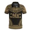 Papua New Guinea Polo Shirt - Polynesian Chief Gold Version - BN10
