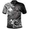 Papua New Guinea Polo Shirt - White Shark Polynesian Tattoo - BN18