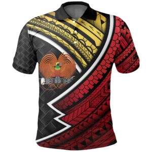 Papua New Guinea Polo Shirt- bPapua New Guinea Lauhala Polynesian A24