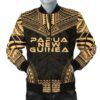 Papua New Guinea Polynesian Chief Men's Bomber Jacket - Gold Version - Bn10 Bomber Jacket