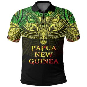 Papua New Guinea (Reggae) Polo Shirt Polynesian A15