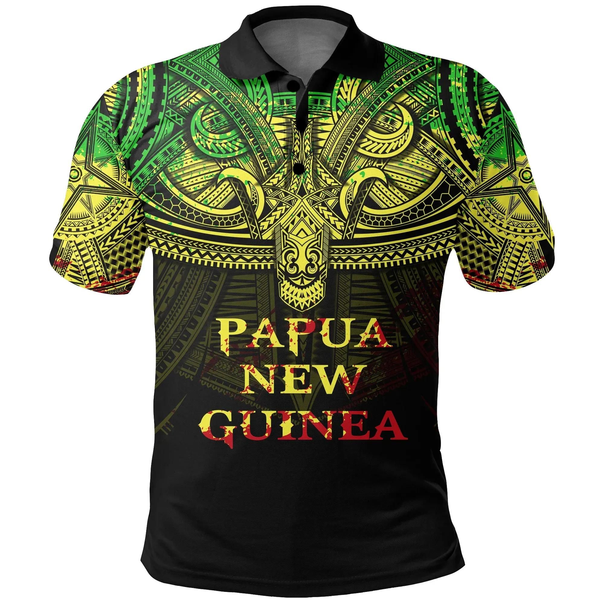 Papua New Guinea (Reggae) Polo Shirt Polynesian A15 Papua New Guinea (Reggae) Polo Shirt Polynesian A15