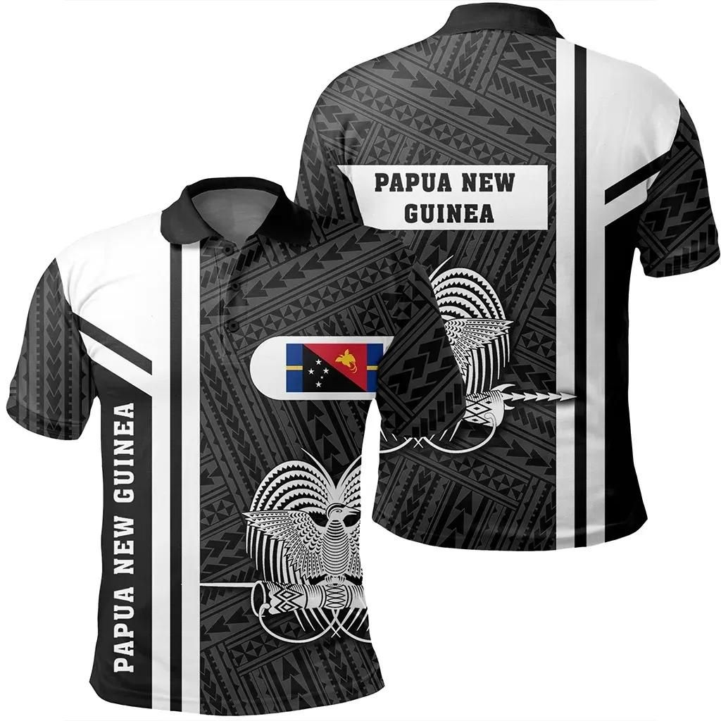 Papua New Guinea White Polo Shirt- Boba Style - AH - J14 Papua New Guinea White Polo Shirt- Boba Style - AH - J14
