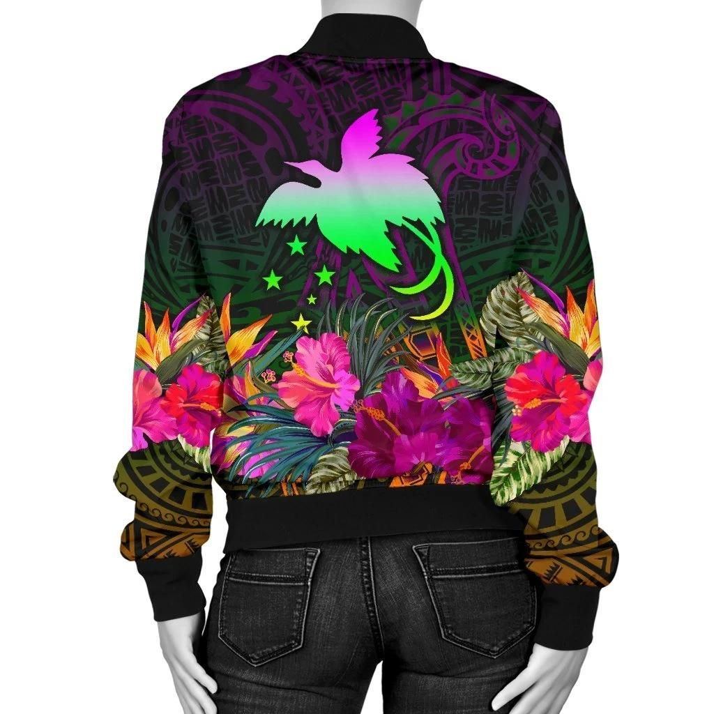 Papua-New-Guinea-Womens-Bomber-Jacket-Summer-Hibiscus-BN15-Bomber-Jacket-1