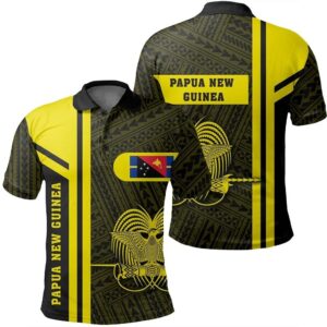 Papua New Guinea Yellow Polo Shirt- Boba Style - AH - J14