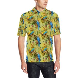 Parrot Pattern Print Design A02 Men Polo Shirt