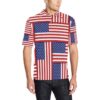 Patriotic Us Flag Pattern Print Design A01 Men Polo Shirt