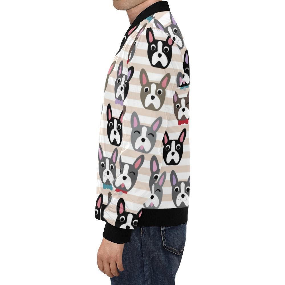 Pattern-Print-Boston-Terrier-Mens-Bomber-Jacket-1