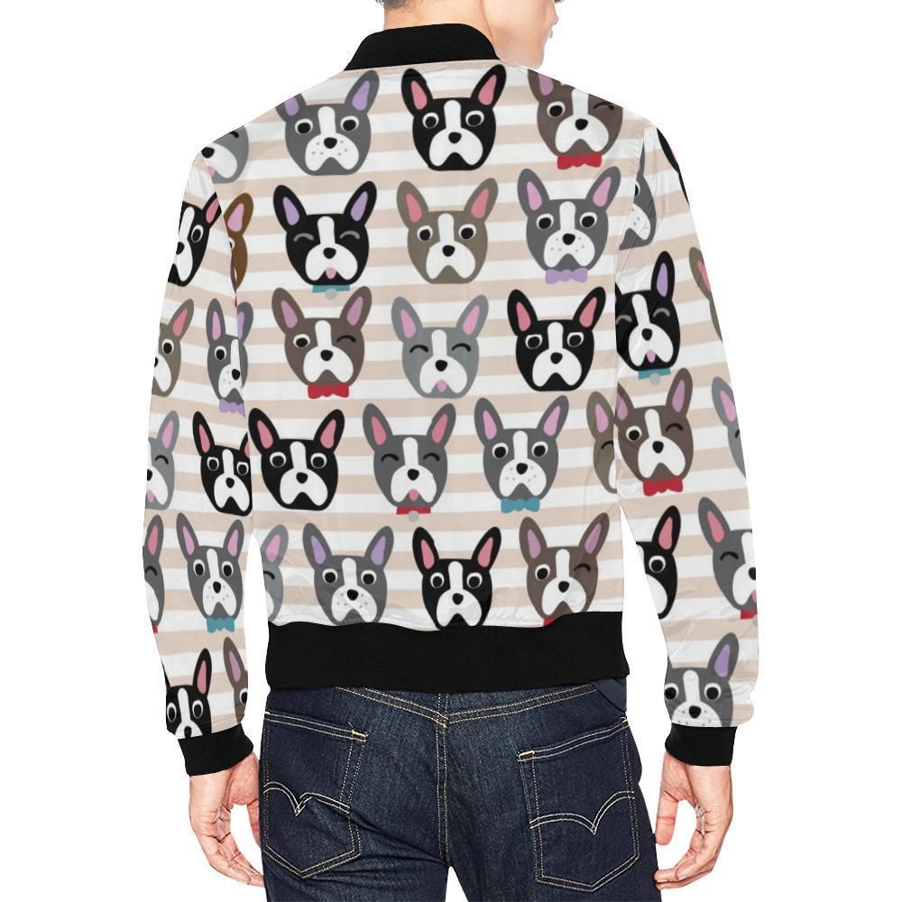 Pattern-Print-Boston-Terrier-Mens-Bomber-Jacket-2