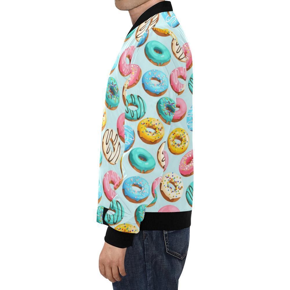 Pattern-Print-Colorful-Donut-Mens-Bomber-Jacket-1