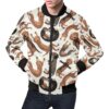 Pattern Print Dachshund Wiener Dog Mens Bomber Jacket