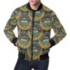 Pattern Print Evil Eye Mens Bomber Jacket