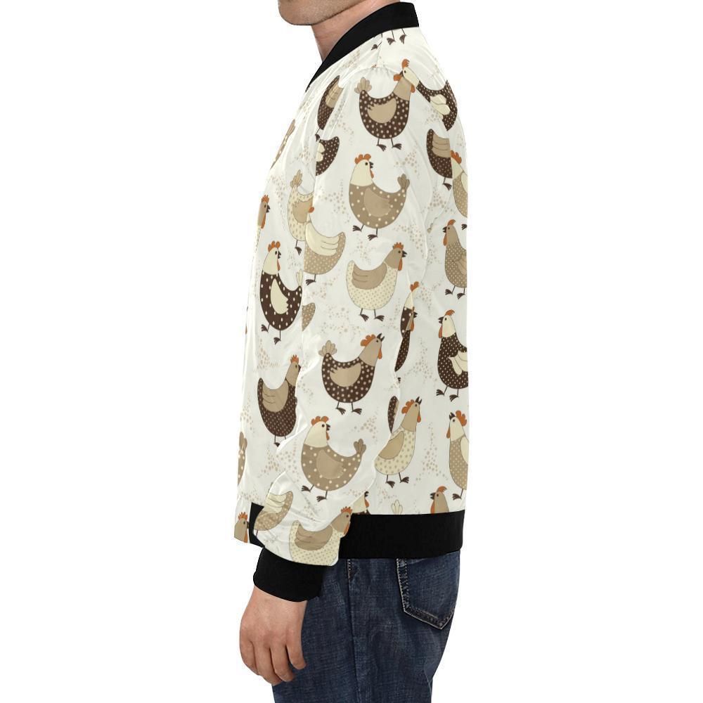 Pattern-Print-Farm-Chicken-Hen-Mens-Bomber-Jacket-1