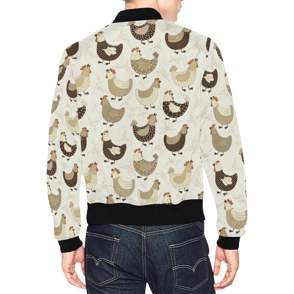 Pattern-Print-Farm-Chicken-Hen-Mens-Bomber-Jacket-2