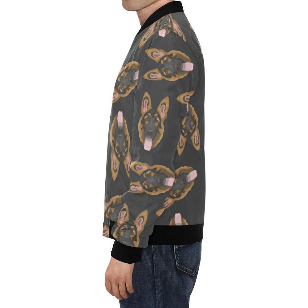 Pattern-Print-German-Shepherd-Mens-Bomber-Jacket-1