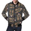 Pattern Print German Shepherd Mens Bomber Jacket