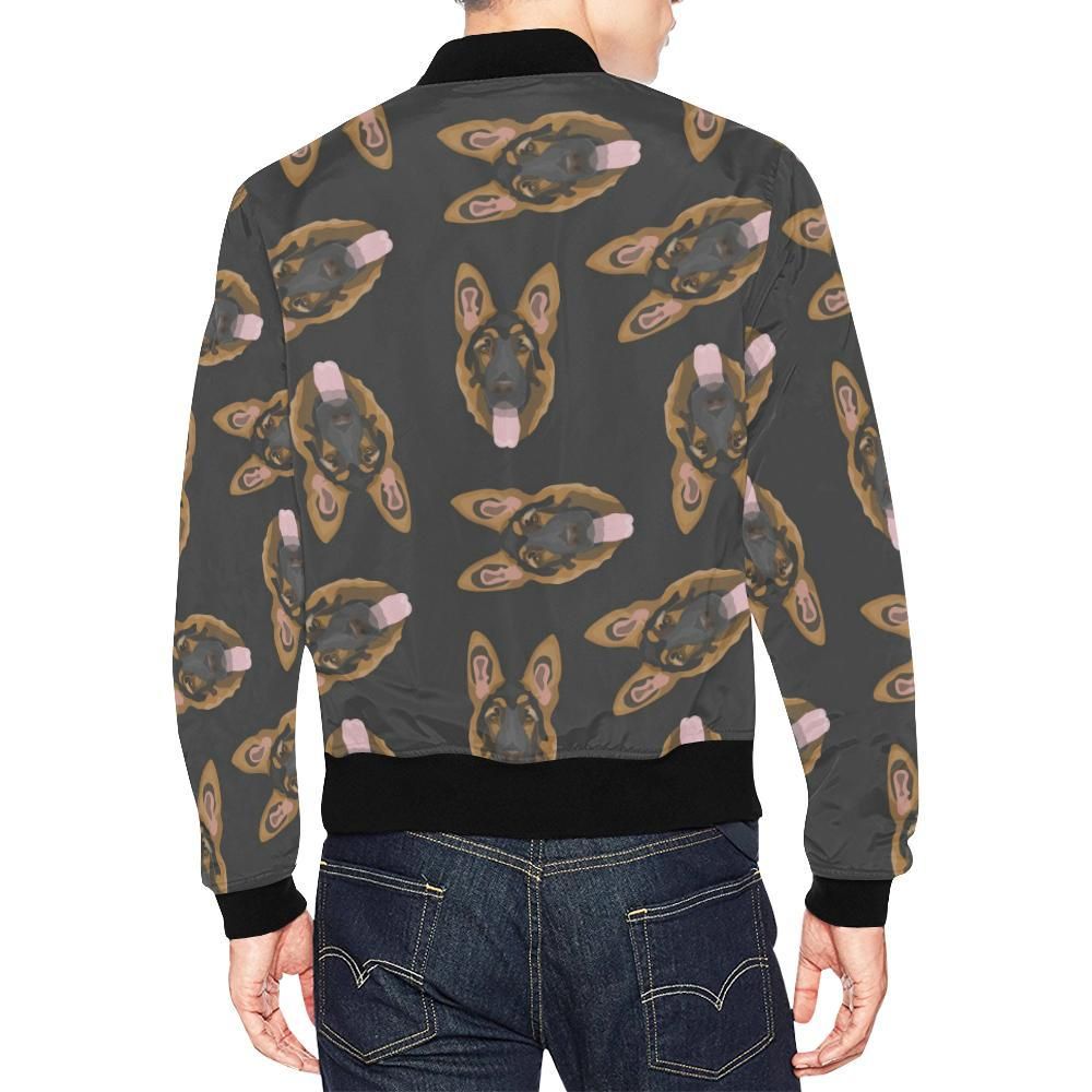 Pattern-Print-German-Shepherd-Mens-Bomber-Jacket-2