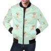 Pattern Print Golden Retriever Mens Bomber Jacket