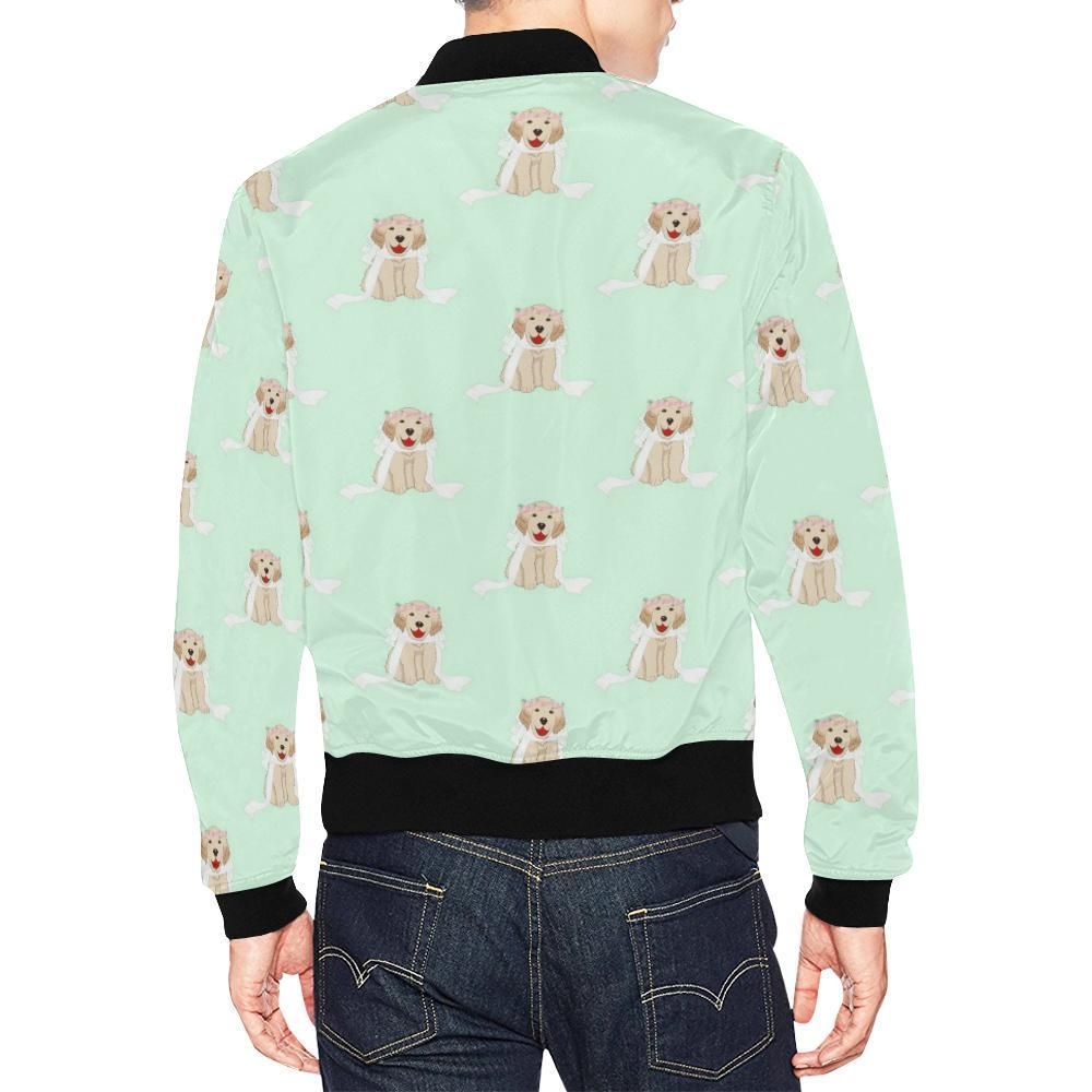 Pattern-Print-Golden-Retriever-Mens-Bomber-Jacket-2