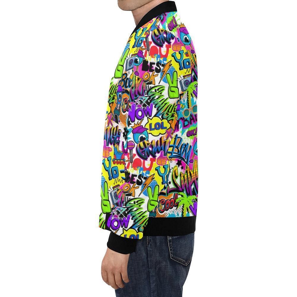 Pattern-Print-Graffiti-Mens-Bomber-Jacket-1