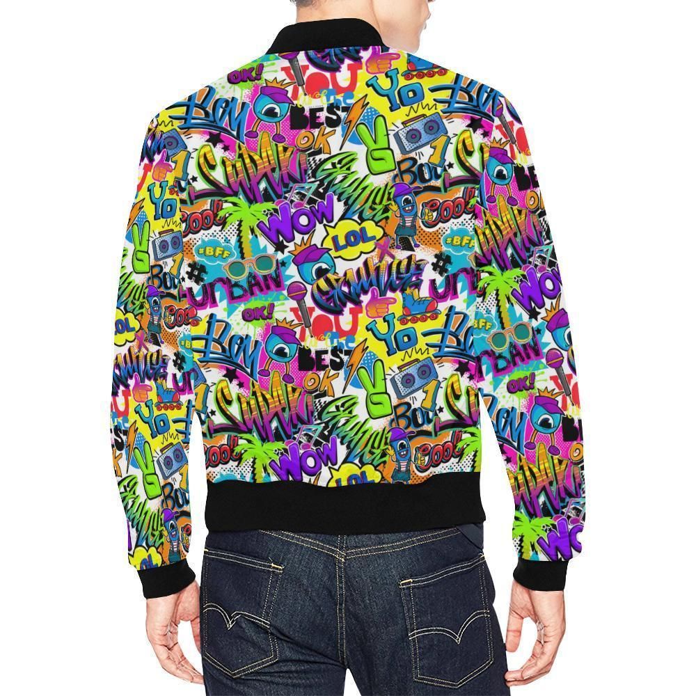 Pattern-Print-Graffiti-Mens-Bomber-Jacket-2