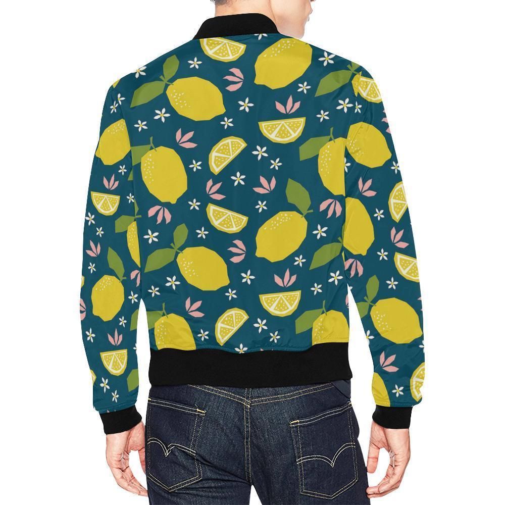 Pattern-Print-Lemon-Mens-Bomber-Jacket-2