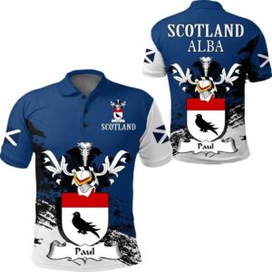 Paul Scottish Family Crest Scotland Special Polo Shirt - Golf Shirt A7