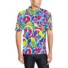 Peace Sign Colorful Pattern Print Design A02 Men Polo Shirt