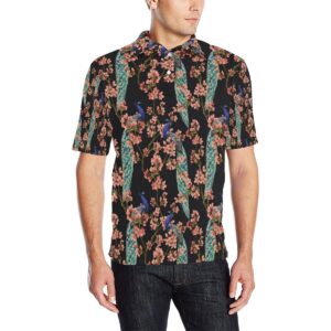 Peacock Pattern Print Design A01 Men Polo Shirt