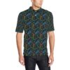 Peacock Themed Design Print Men Polo Shirt