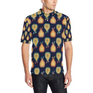 Pear Pattern Print Design Pe03 Men Polo Shirt