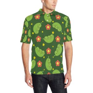 Peas Pattern Print Design A01 Men Polo Shirt