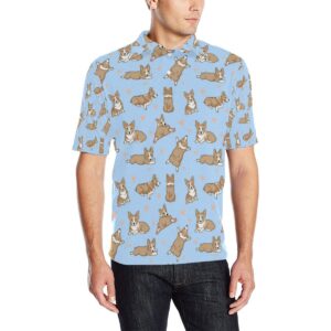 Pembroke Welsh Corgis Pattern Print Design A05 Men Polo Shirt