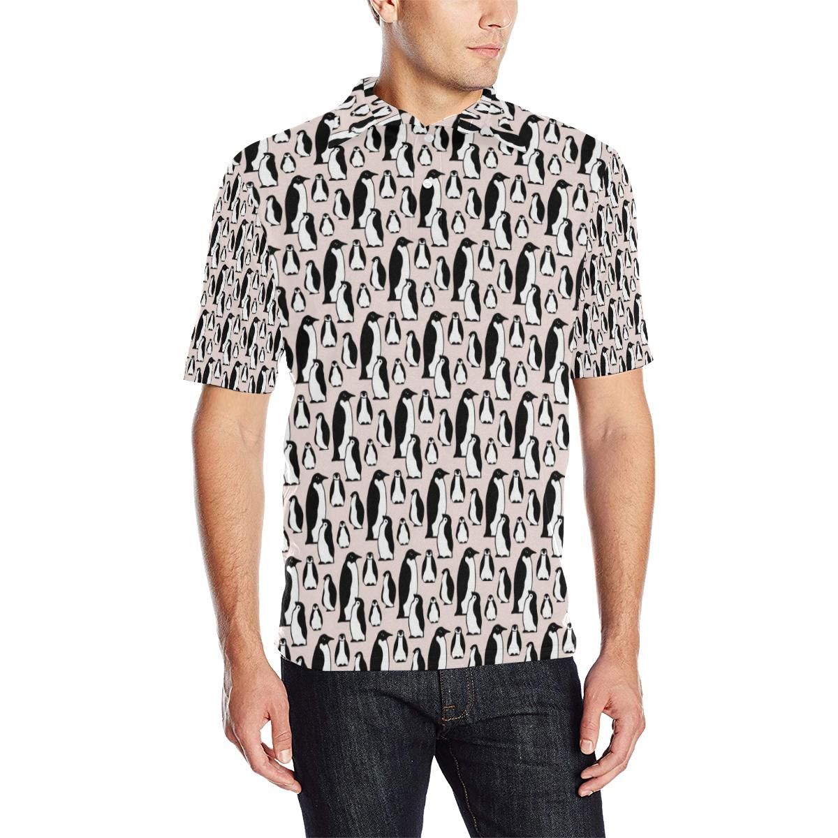 Penguin Themed Men Polo Shirt Penguin Themed Men Polo Shirt