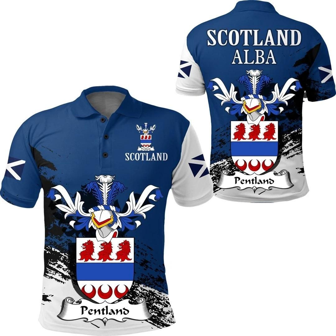 Pentland Scottish Family Crest Scotland Special Polo Shirt - Golf Shirt A7 Pentland Scottish Family Crest Scotland Special Polo Shirt - Golf Shirt A7