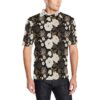 Peony Pattern Print Design A02 Men Polo Shirt