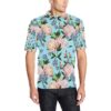 Peony Pattern Print Design Pe02 Men Polo Shirt