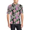Peony Pattern Print Design Pe08 Men Polo Shirt