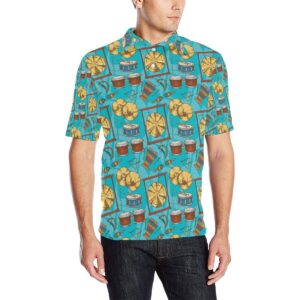 Percussion Pattern Print Design 03 Men Polo Shirt