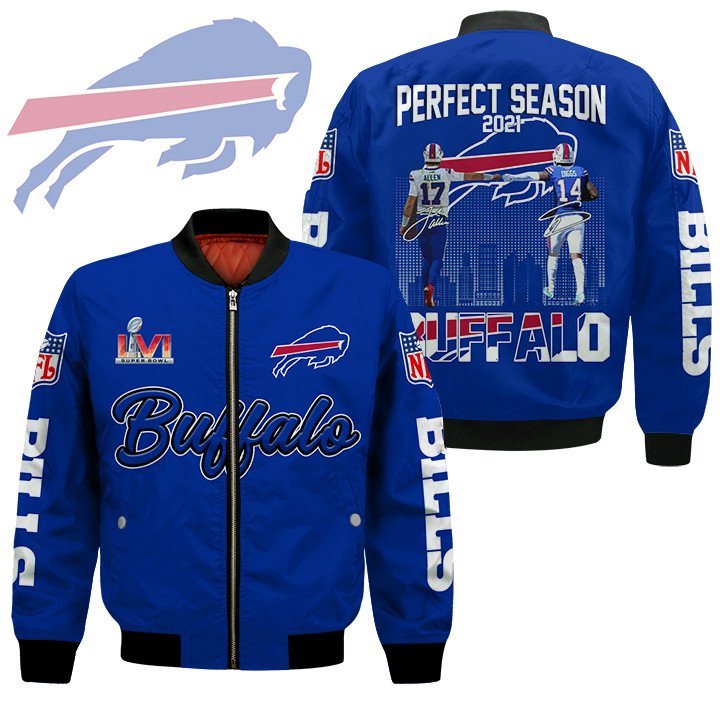 Perfect Season 2021 Buffalo Bills Bomber Jacket Perfect Season 2021 Buffalo Bills Bomber Jacket
