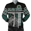 Personalised - Hawaii Kakau Polynesian Warrior Football bMen's Bomber Jacket - Rainbow Style J5 Bomber Jacket