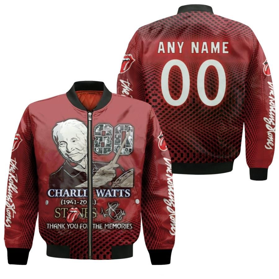 Personalized #00 Charlie Watts 1941 2021 Drummer Of Stones Rockn Roll Band Thank You For The Memories gift for Rolling Stones fans Bomber Jacket Personalized #00 Charlie Watts 1941 2021 Drummer Of Stones Rockn Roll Band Thank You For The Memories gift for Rolling Stones fans Bomber Jacket