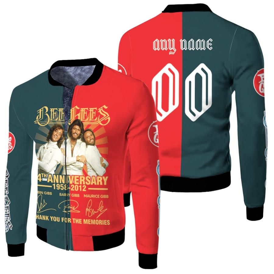 Personalized #00 Famous Band Bee Gees 54th Anniversary 1958 2012 Member Band Signed Thank You For The Memories gift for Bee Gees fans Bomber Jacket Personalized #00 Famous Band Bee Gees 54th Anniversary 1958 2012 Member Band Signed Thank You For The Memories gift for Bee Gees fans Bomber Jacket