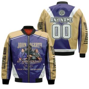 Personalized #00 John Fogerty 61st Anniversary 1959 2020 Signed Thank You For Memories gift for John Forgerty fans Bomber Jacket