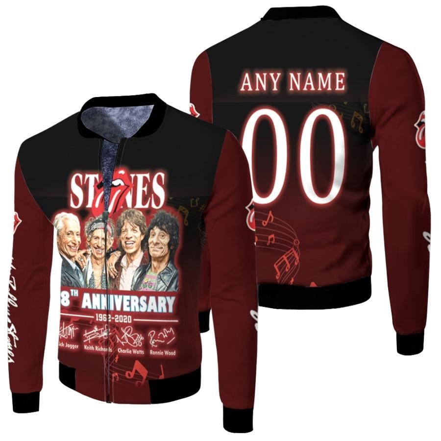 Personalized #00 The Rolling Stones 58th Anniversary 1962 2020 Member Band Signed Song Lyrics gift for Rolling Stones fans Bomber Jacket Personalized #00 The Rolling Stones 58th Anniversary 1962 2020 Member Band Signed Song Lyrics gift for Rolling Stones fans Bomber Jacket